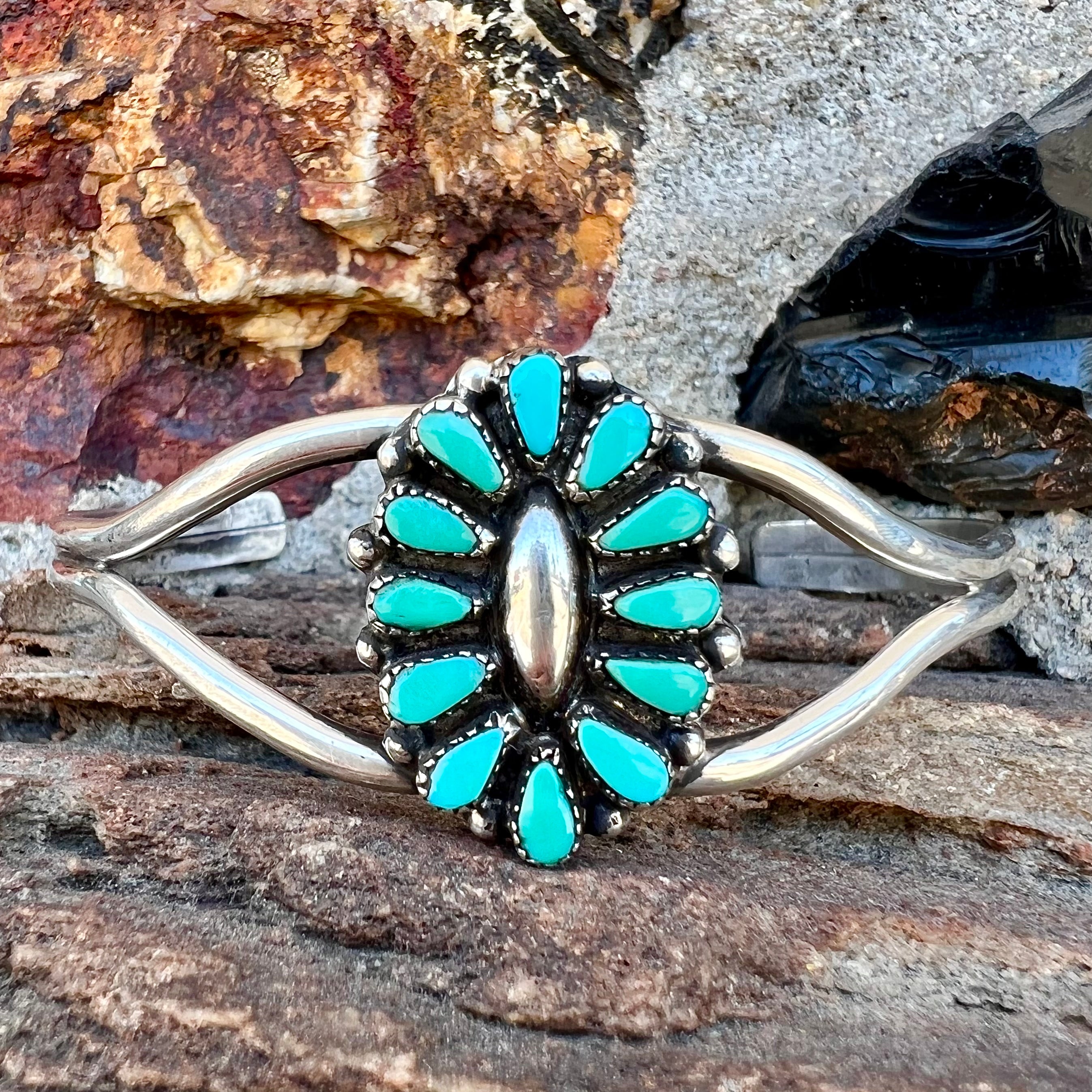 Maryann & Felix Chavez Zuni Turquoise Cuff Bracelet | Burton's