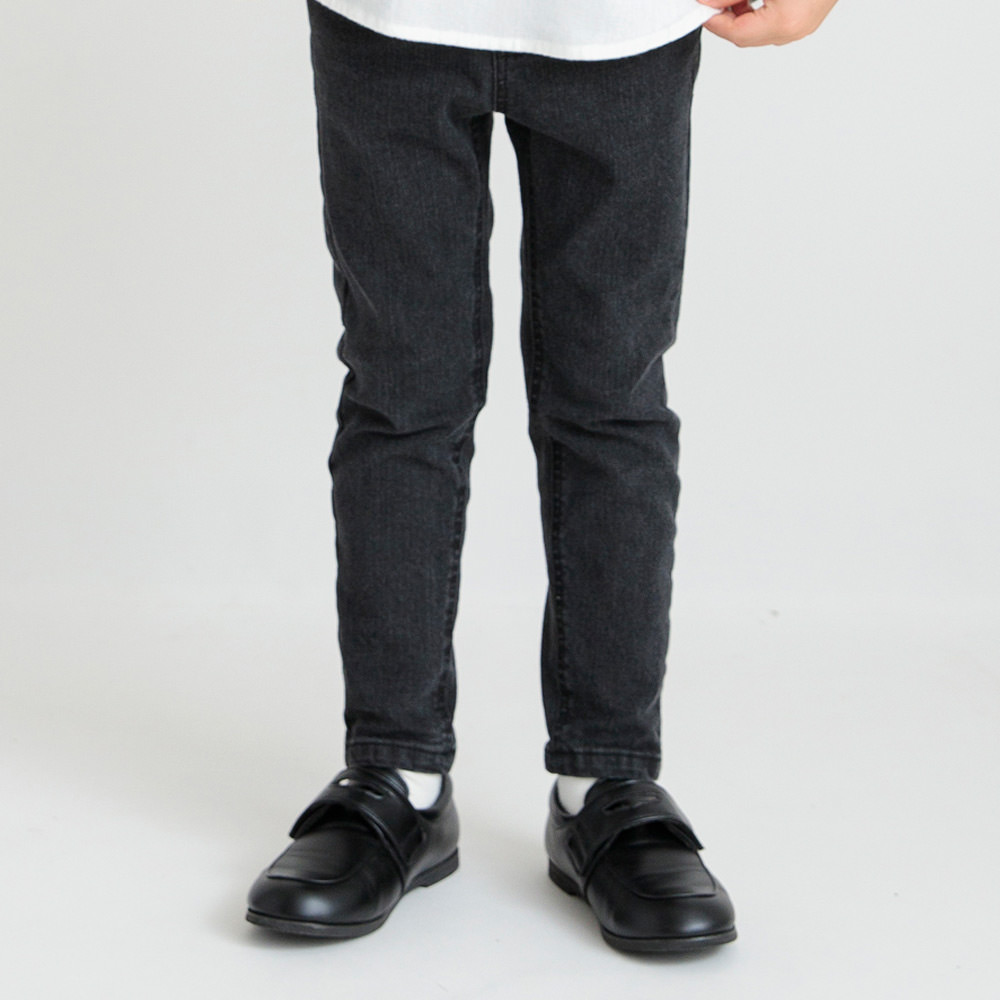 あったかフィットストレート】プレミアム裏起毛デニムロングパンツ