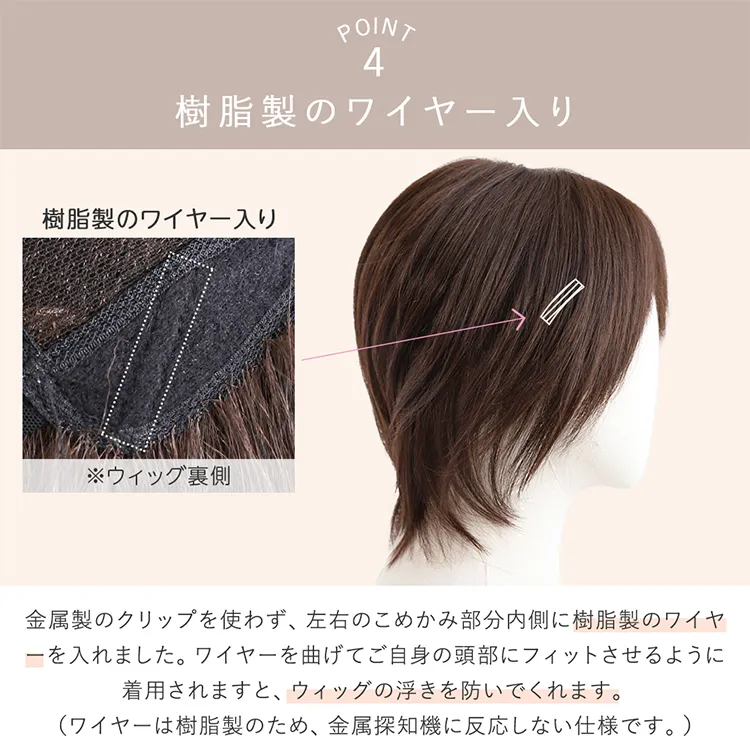 医療用ウィッグ 部分手植え人毛MIX大人ミディ｜ウィッグのことなら