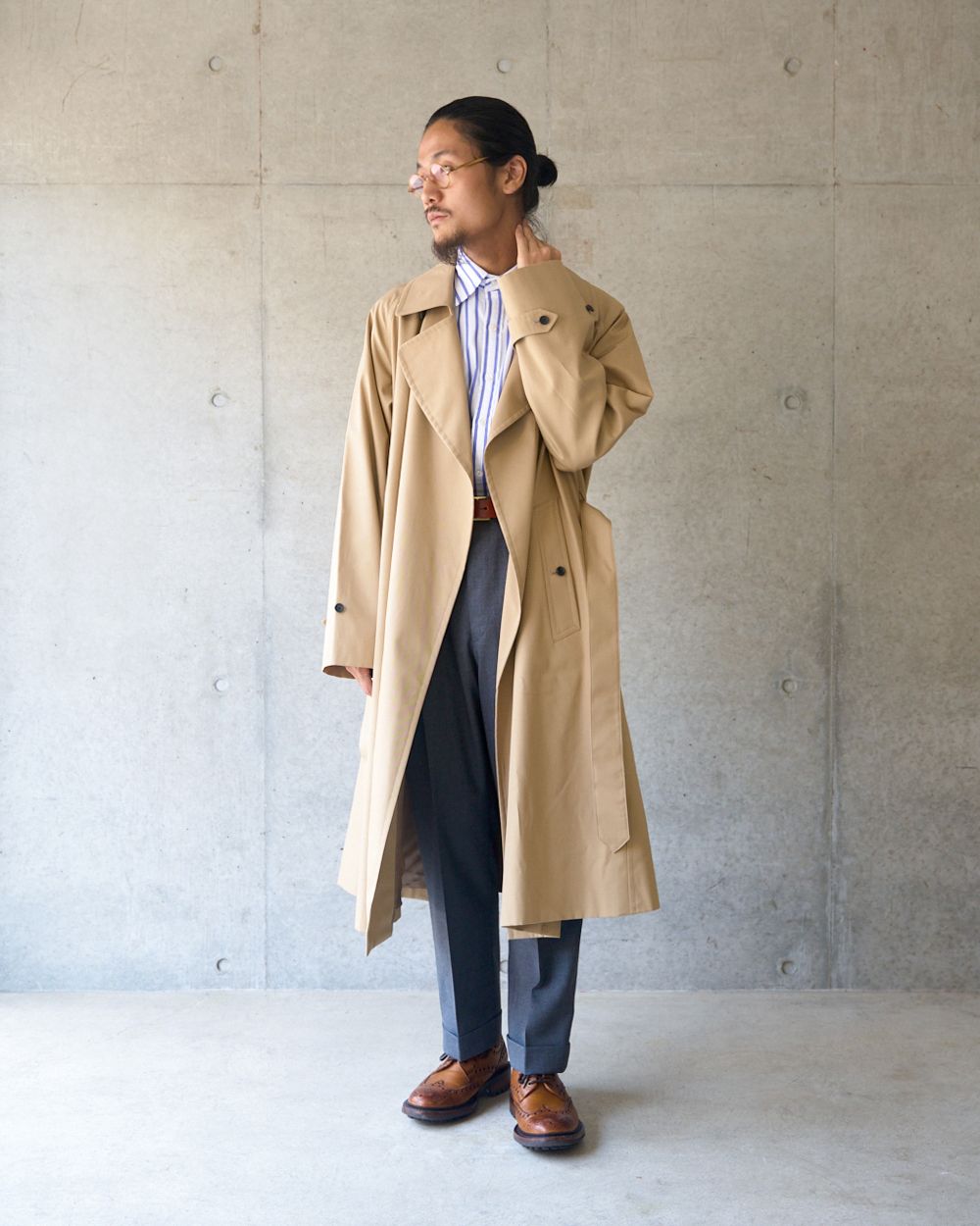 サイズ選びガイド】タイロッケンコート編 — 体型別・スタッフ4名の