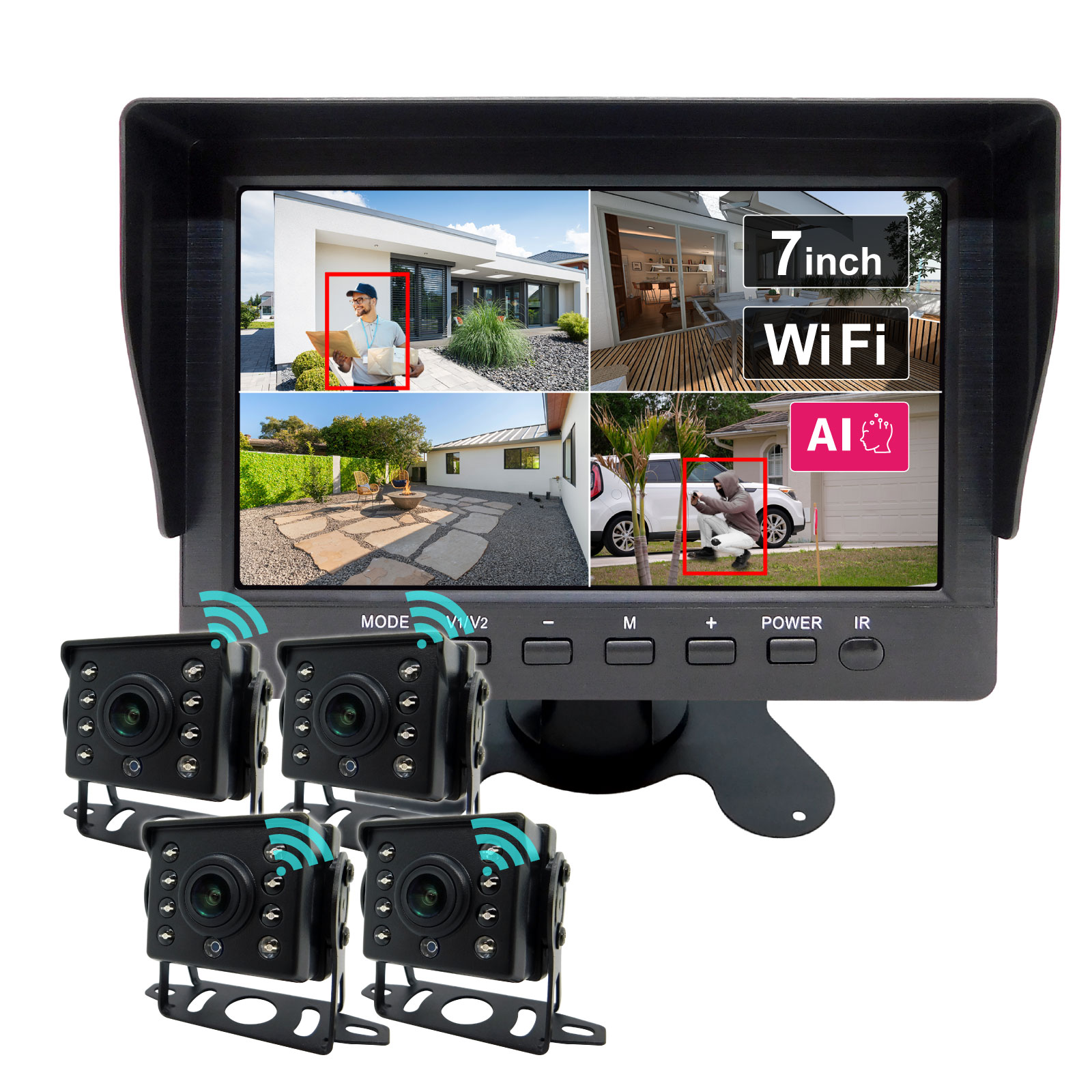 AI機能付きワイヤレス200万画素7インチLCD一体型セット - 株式会社