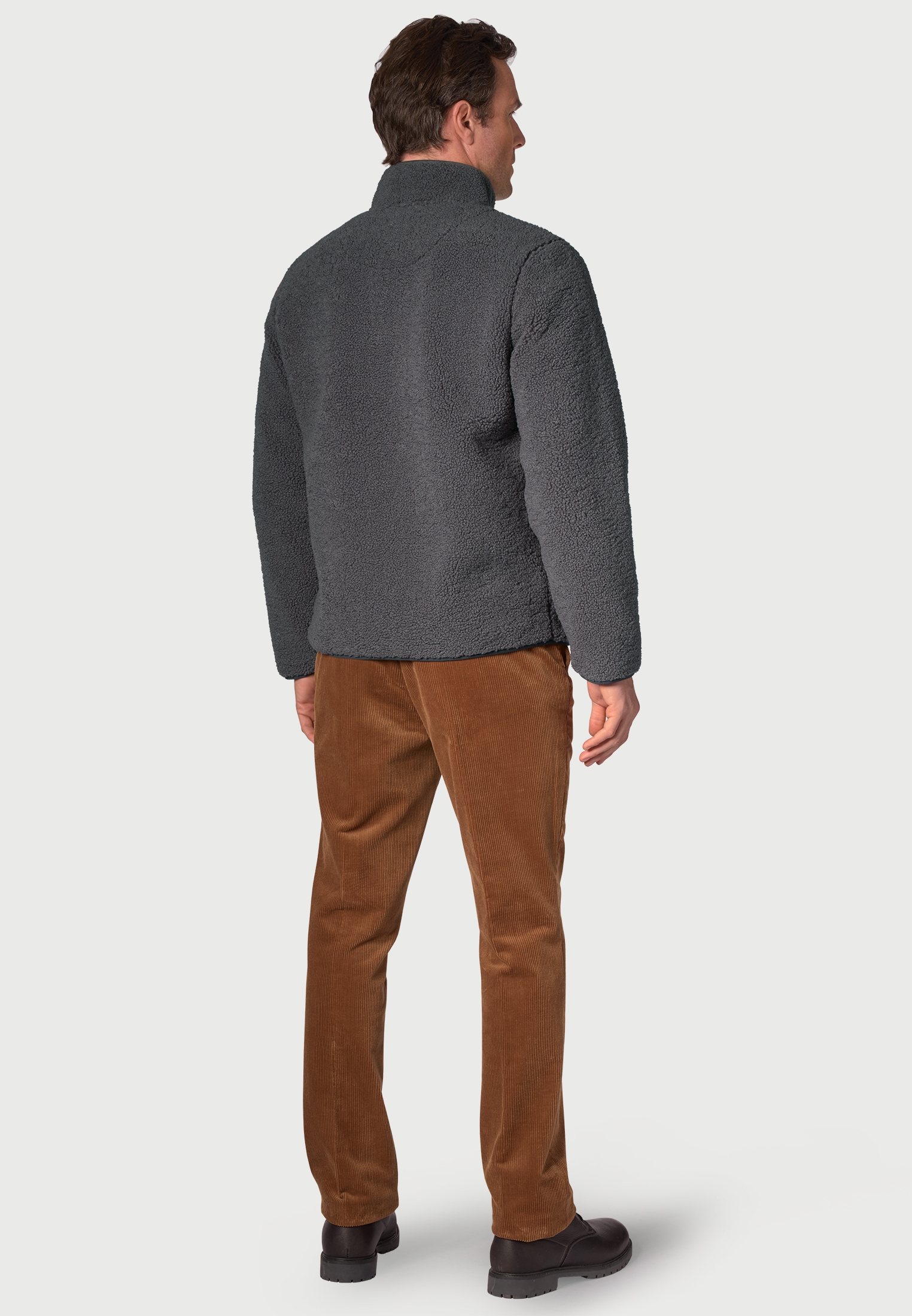 Graphite Toggle Neck Borg Fleece