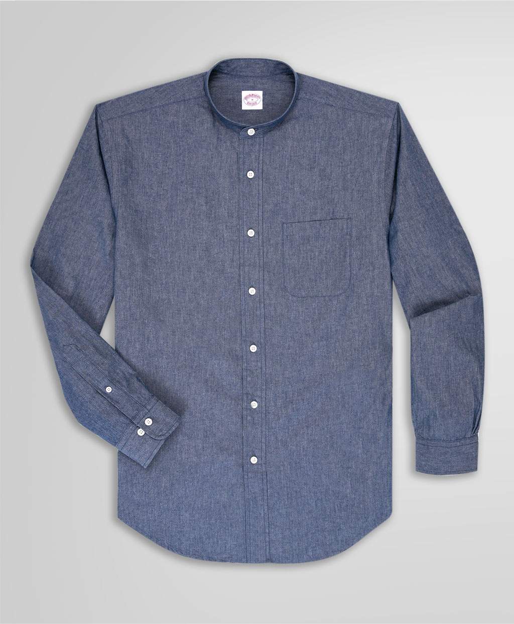 コットン シャンブレー バンドカラーシャツ | Brooks Brothers Japan