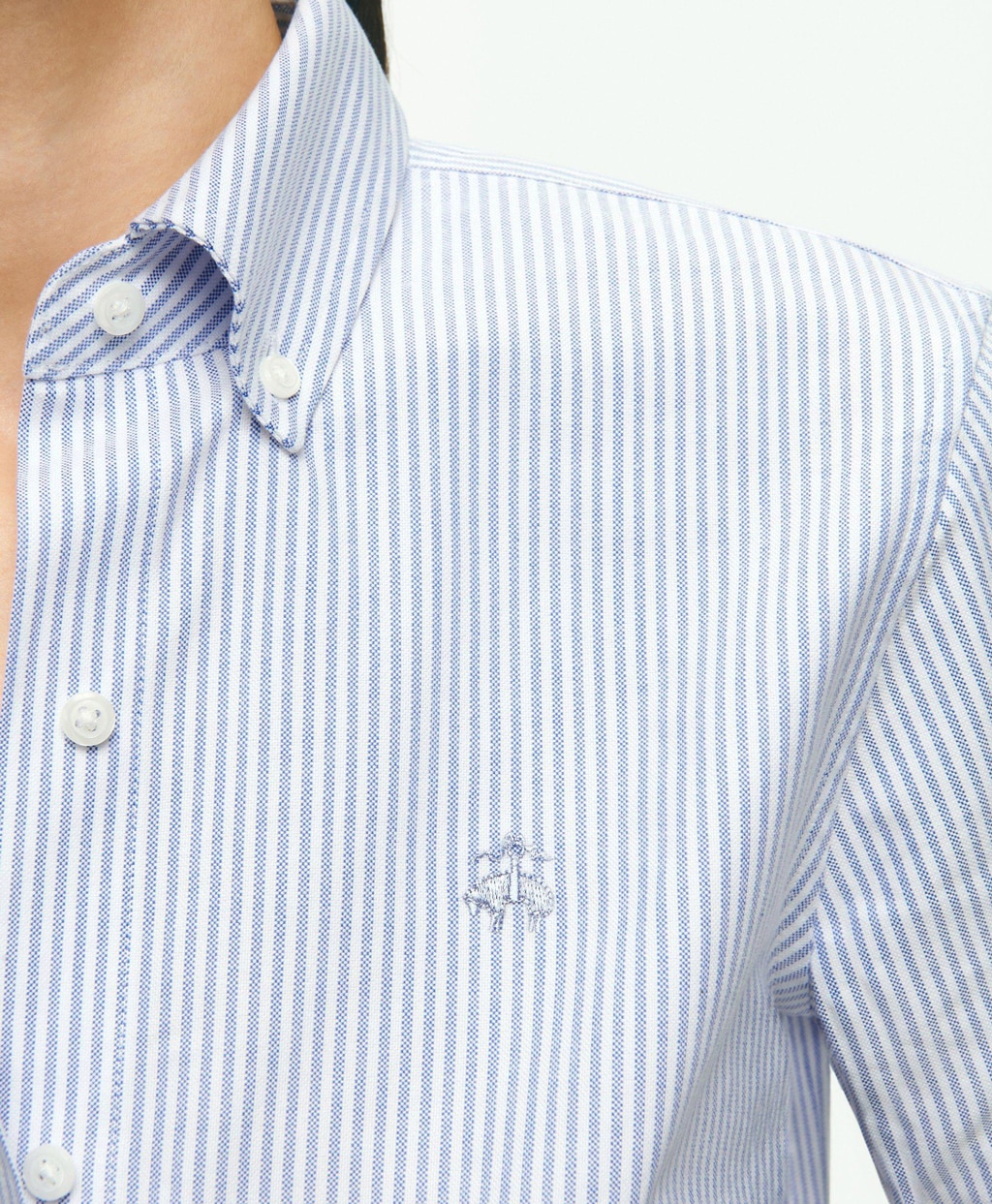 コットン オックスフォード キャンディストライプ ボタンダウンシャツ