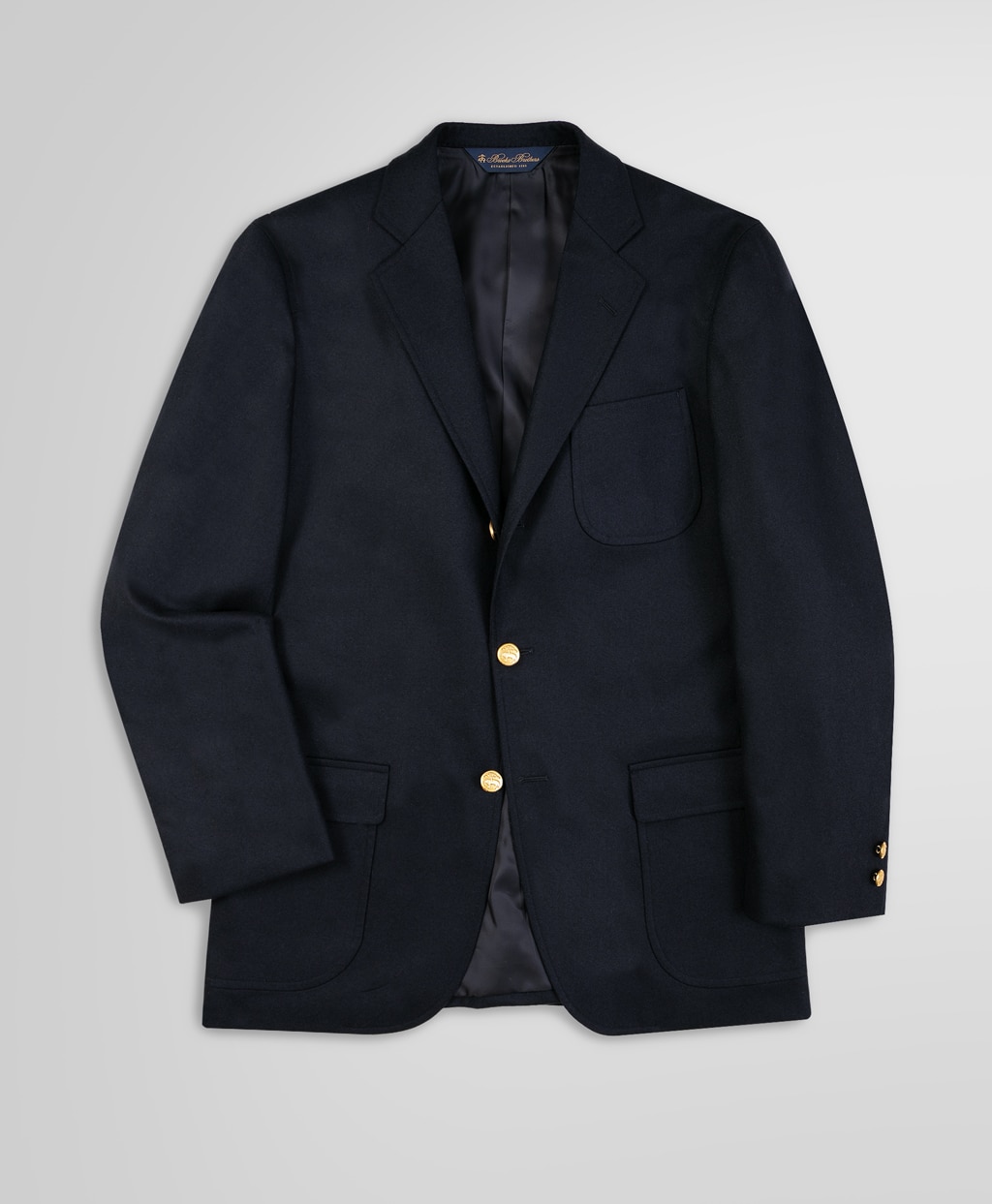 ウール/カシミヤ フランネル 段返り3釦コンフォートサックブレザー