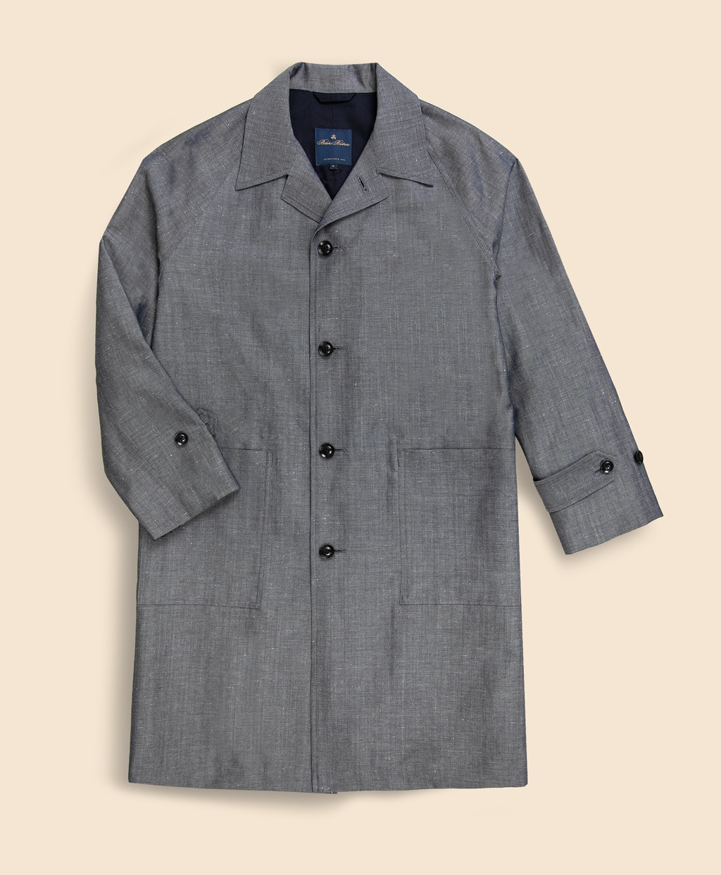 ウール/リネン ダンガリー ステンカラーコート | Brooks Brothers