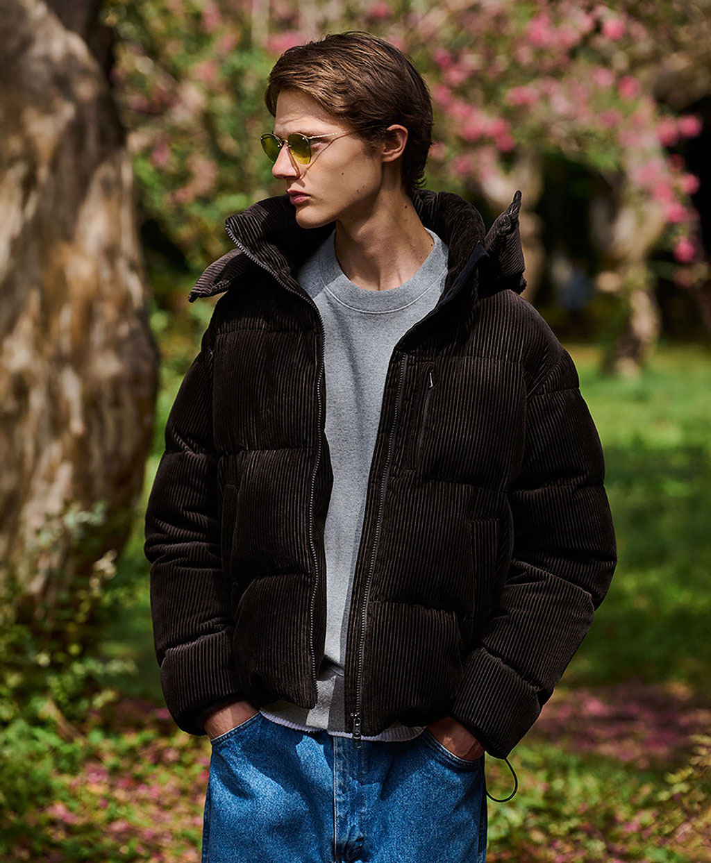 コットン コーデュロイ ショートパッファー ダウンコート | Brooks