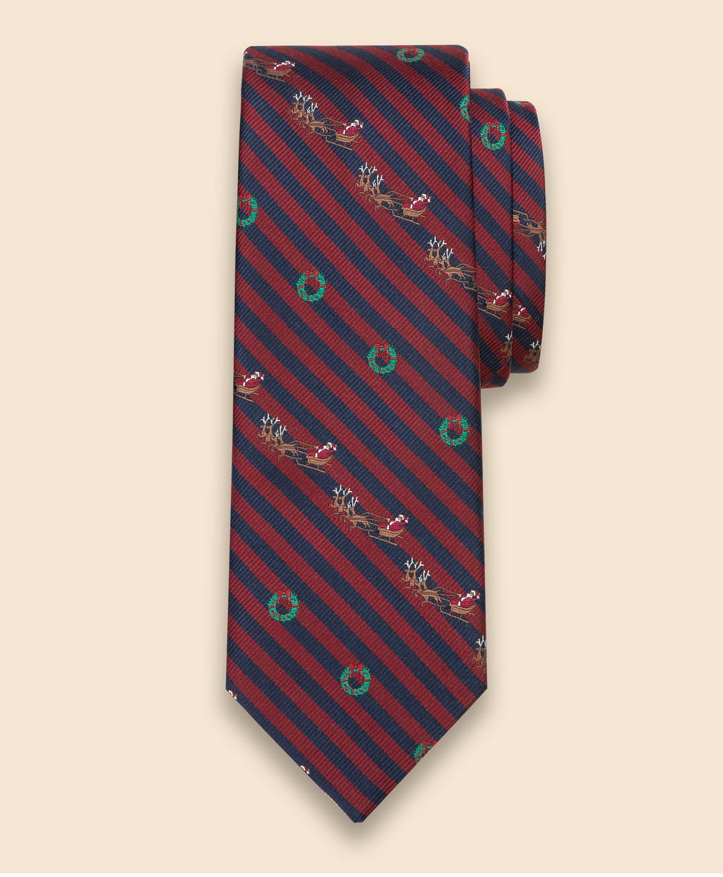 シルク クリスマスジョッキー ストライプタイ Made in USA | Brooks