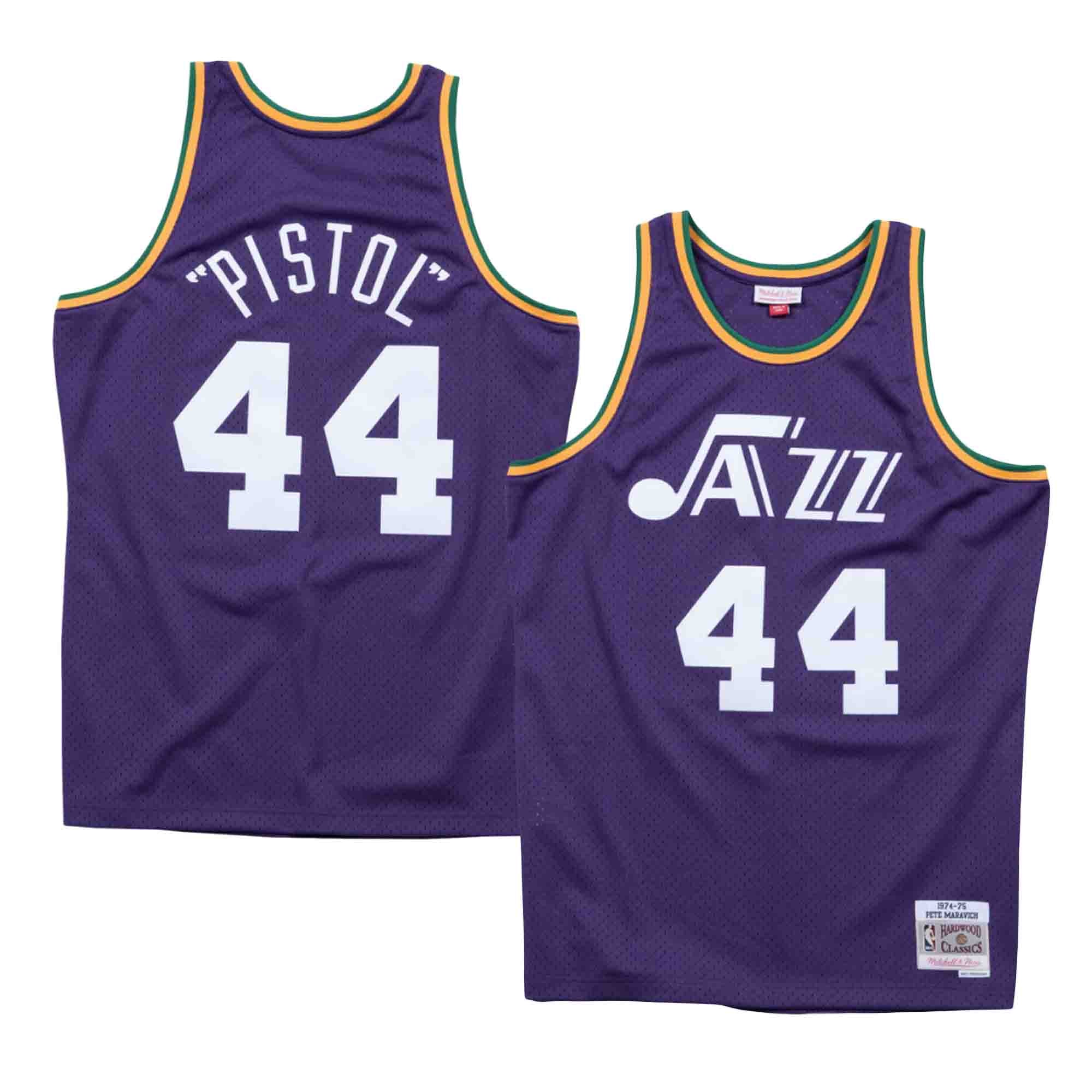 NBA Swingman Jersey New Orleans Jazz Road 1974-75 Pete Maravich