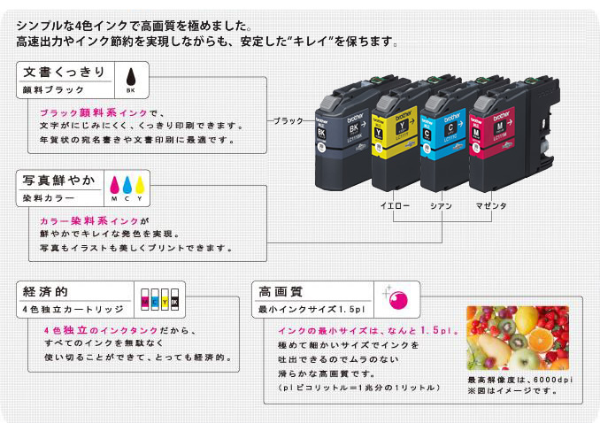 プリンター - 特長 | DCP-J557N | インクジェットプリンター・複合機