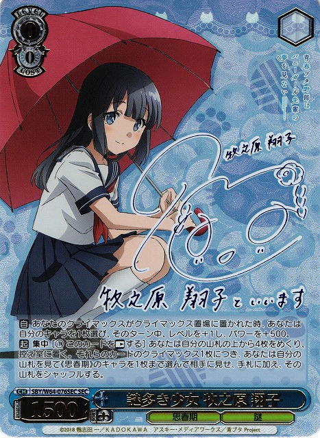 ヴァイスシュヴァルツ secサイン かけがえのない存在 牧之原翔子青ブタ