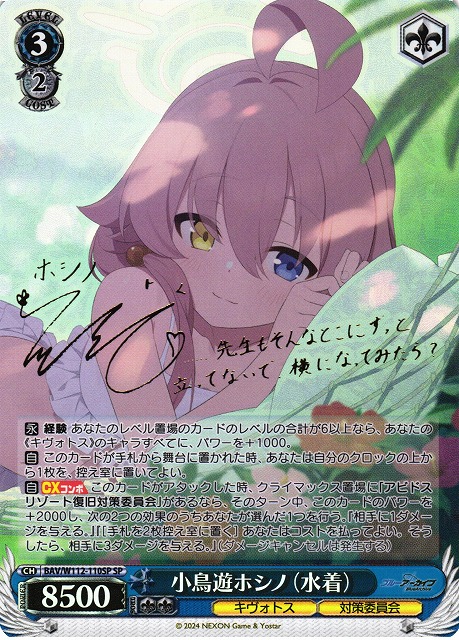 ヴァイスシュヴァルツ 対策委員会 ホシノ SP WS ブルーアーカイブ WS