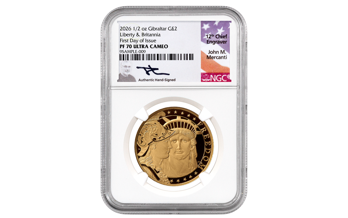 2026 Great Britain £2 1-oz Silver Angel Proof NGC PF70 FDI w