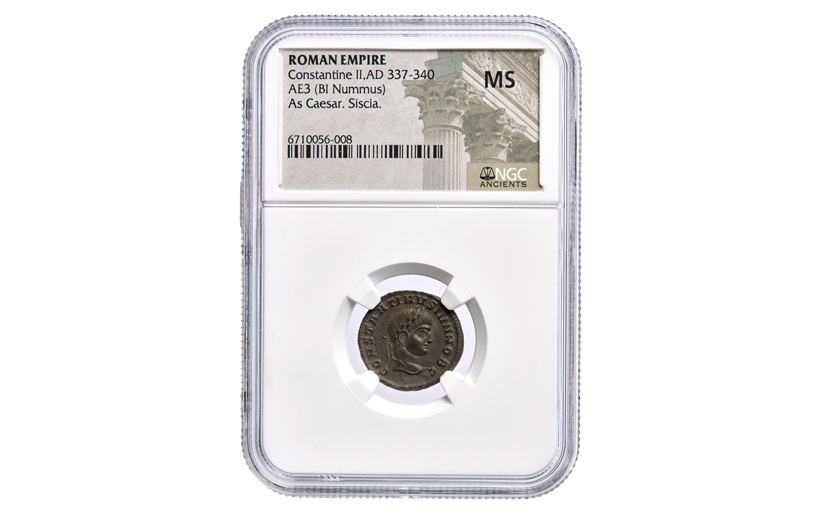 AD 286-310 Roman Bi Nummus Maximian NGC AU | GovMint.com