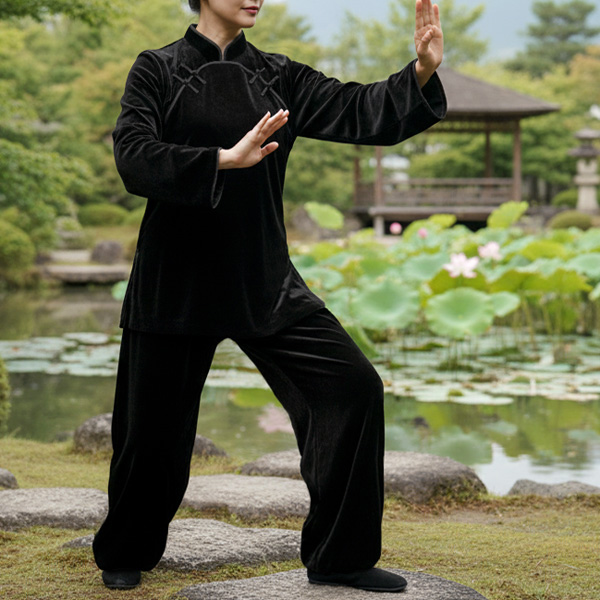 太極拳ベロアパンツ 秋冬 レディース 女性用 シンプル 練習用