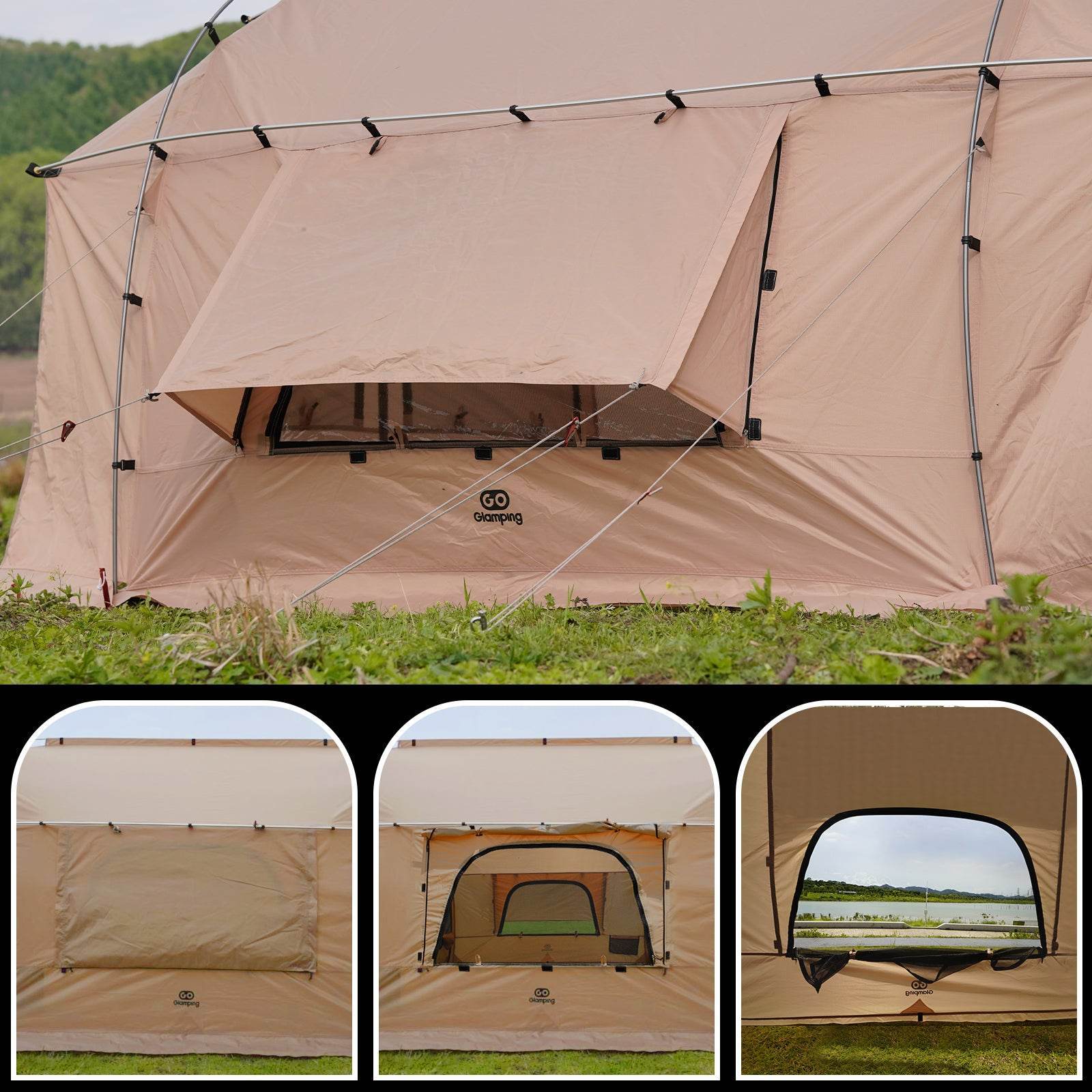 タイムセール中】GOGlamping カヌー自立式トンネルテント