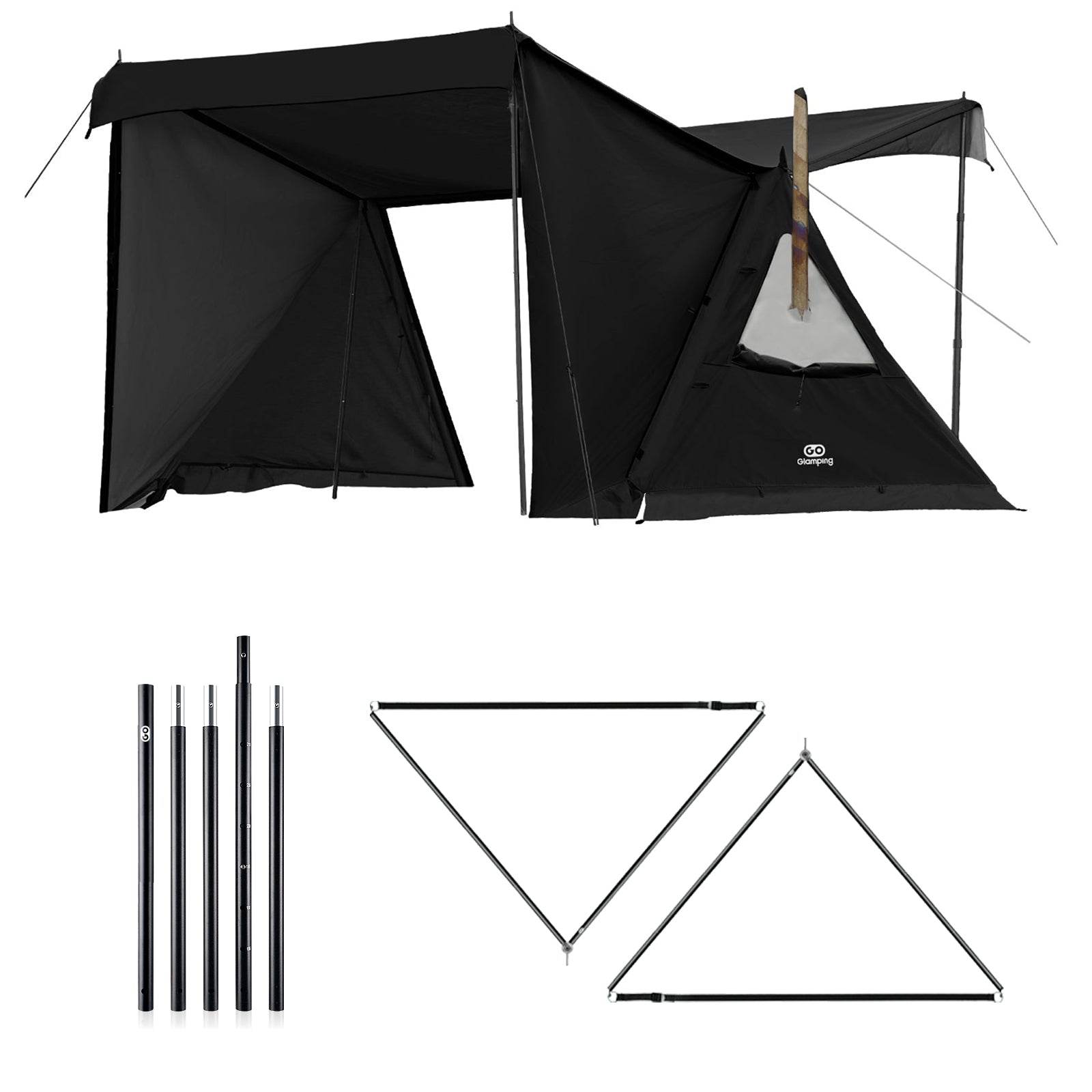 GOGlamping G・G PUP2.0 パップテント＆専用二又ポール2本＆横接続