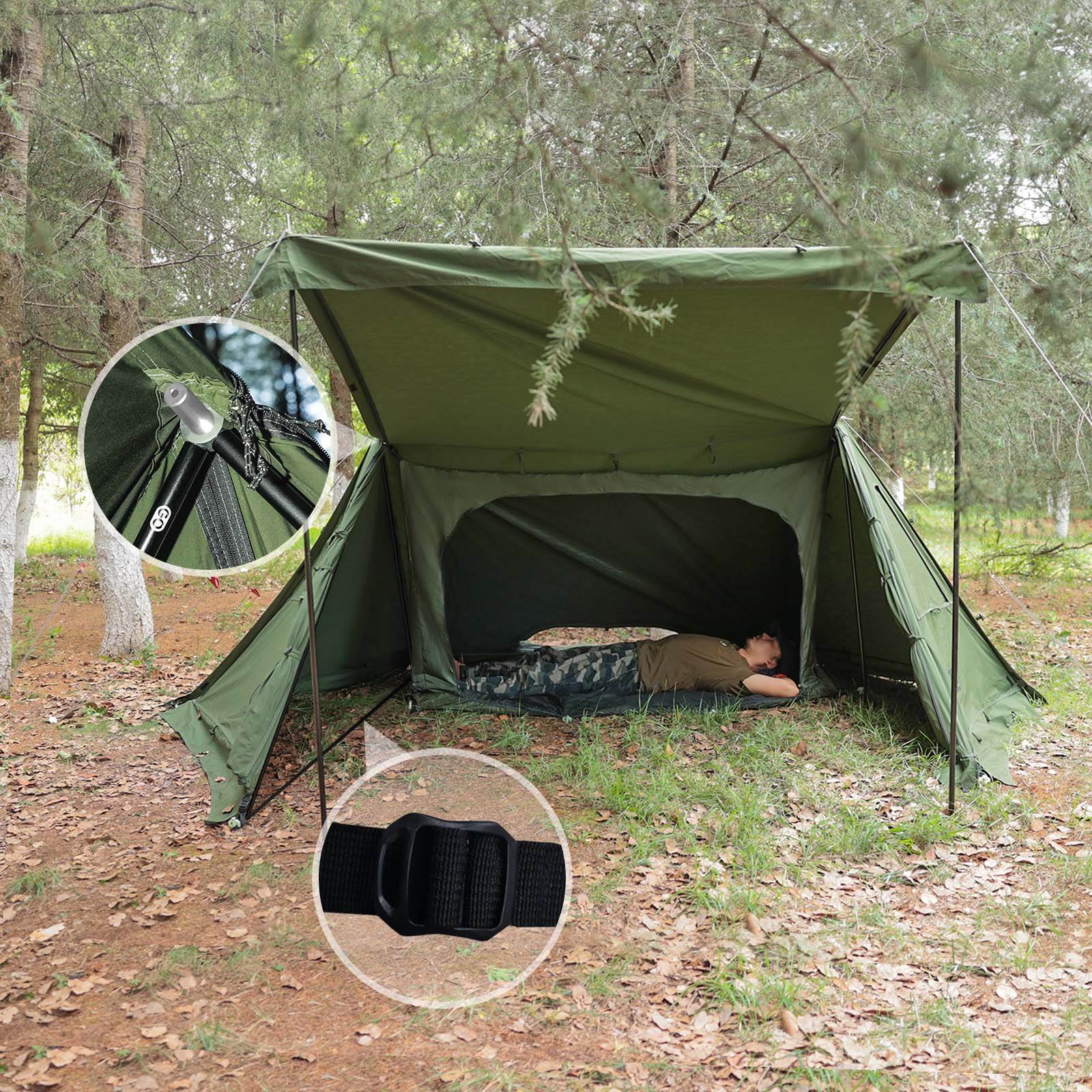 タイムセール中】G・G PUP/2.0パップテント専用の二又ポールと横接続