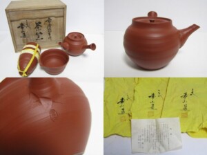 本錫製 茶器揃 茶心壷 茶壷 茶注 四君子茶托 | 骨董品買取・和楽器買取