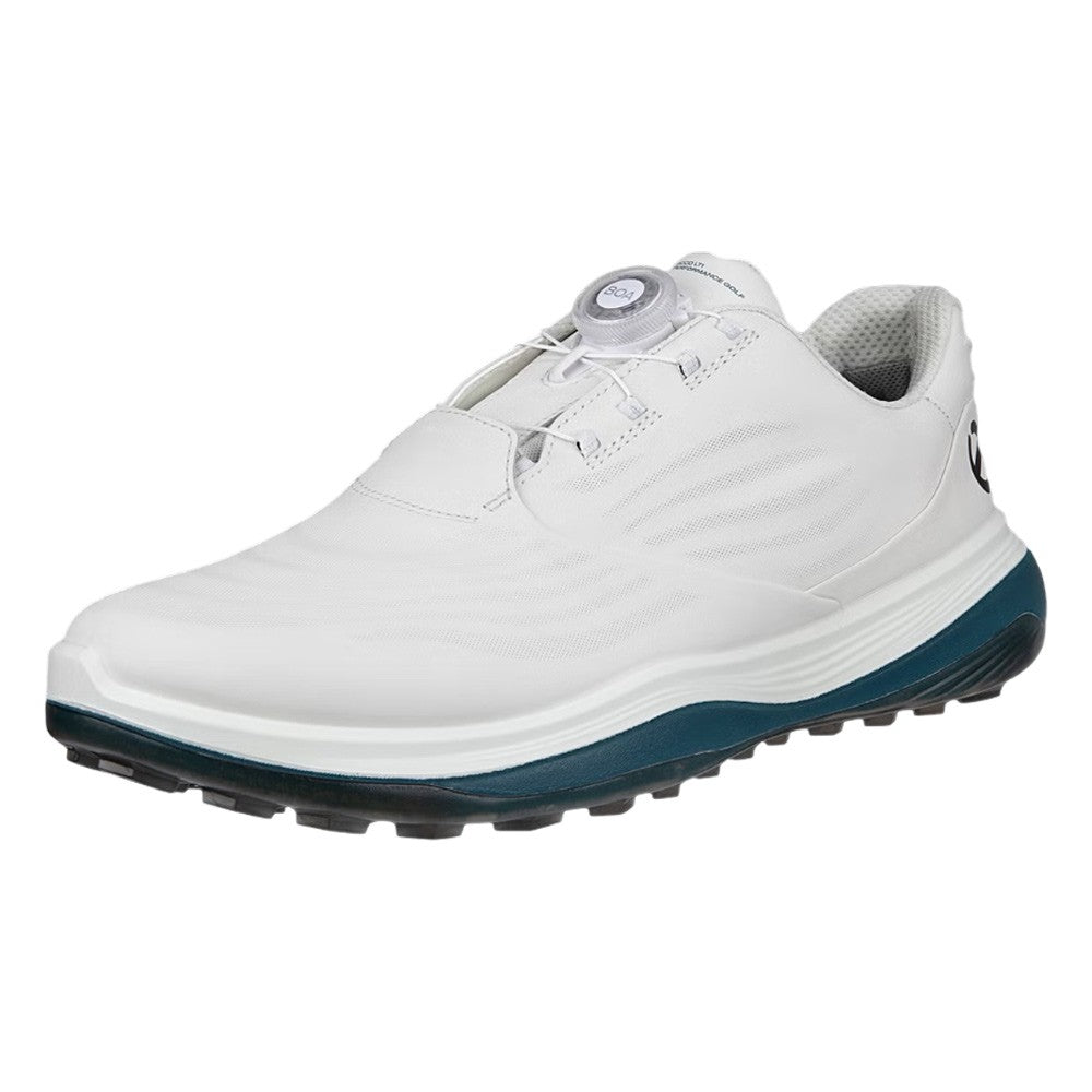 ECCO LT1 BOA Spikeless Golf Shoes White/Petrol - 25 Men – Golfio