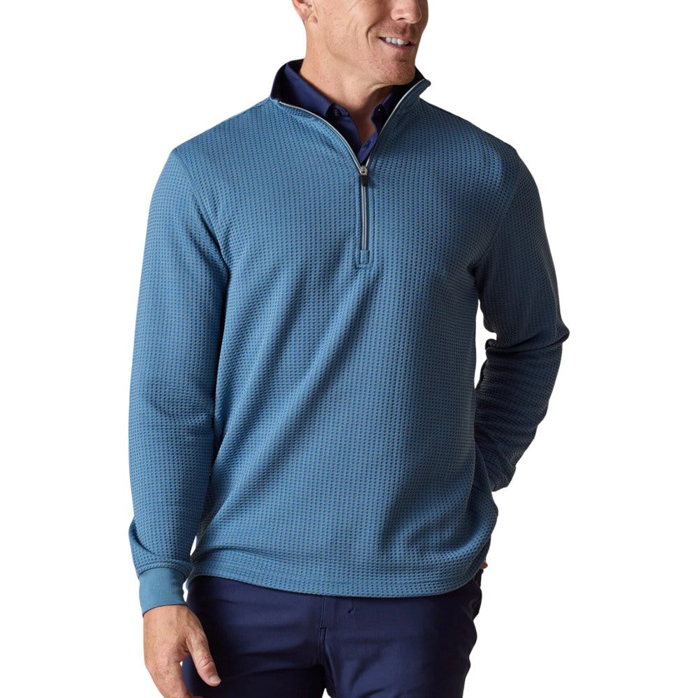 Straight Down Optic Quarter Zip Golf Pullover Petrol - SP25 Men
