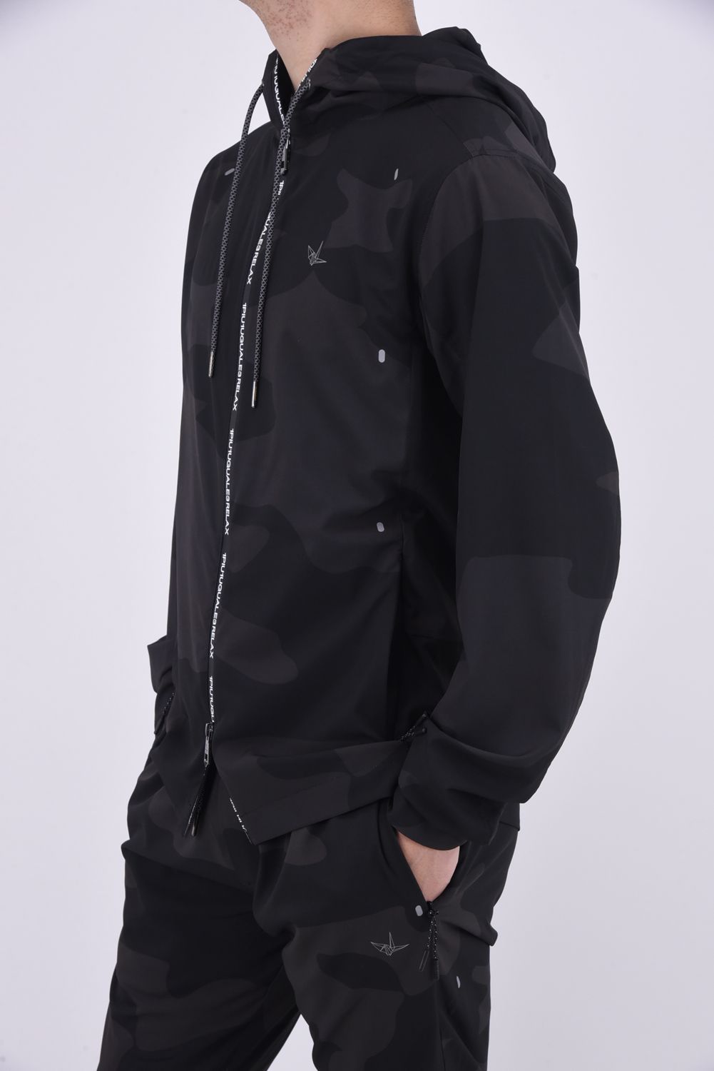 1PIU1UGUALE3 RELAX - CAMO LIGHT HOODIE / カモフラ柄 ジップアップ