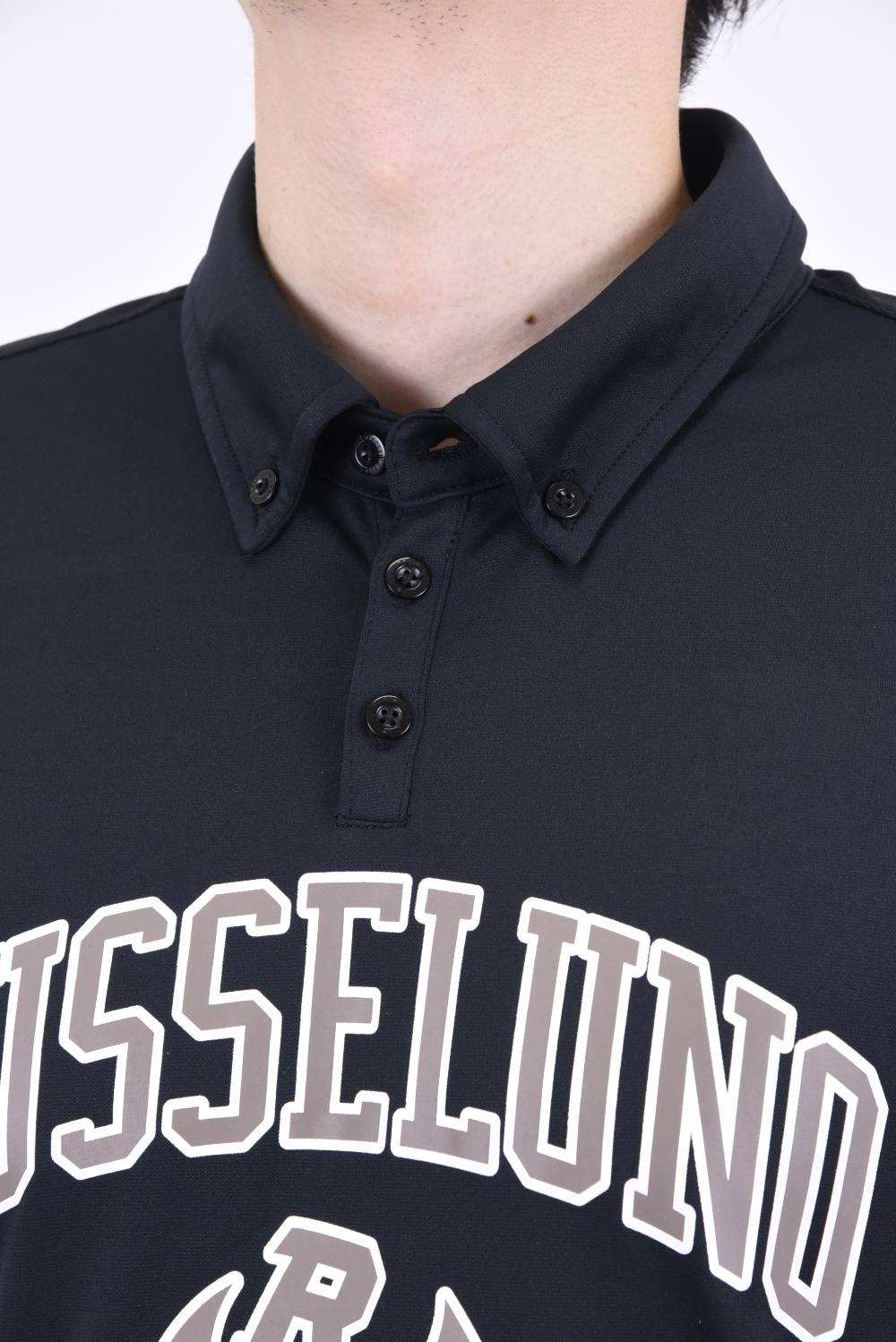 RUSSELUNO - COLLEGE POLO / グラデーションカラー カレッジプリント
