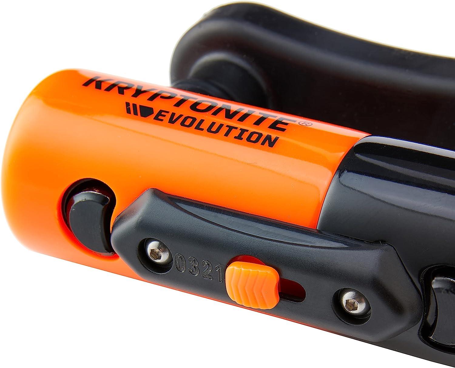 Kryptonite Evolution Compact Disc Lock- Orange 13mm Hardened Steel