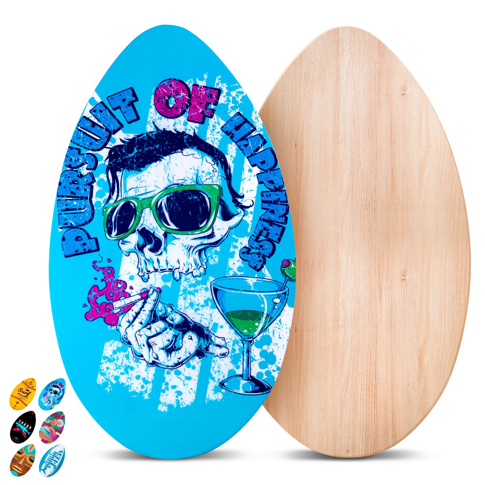 TCXDG Skipper Skimboard 35&41 Inch Wooden Beginners Skim Board