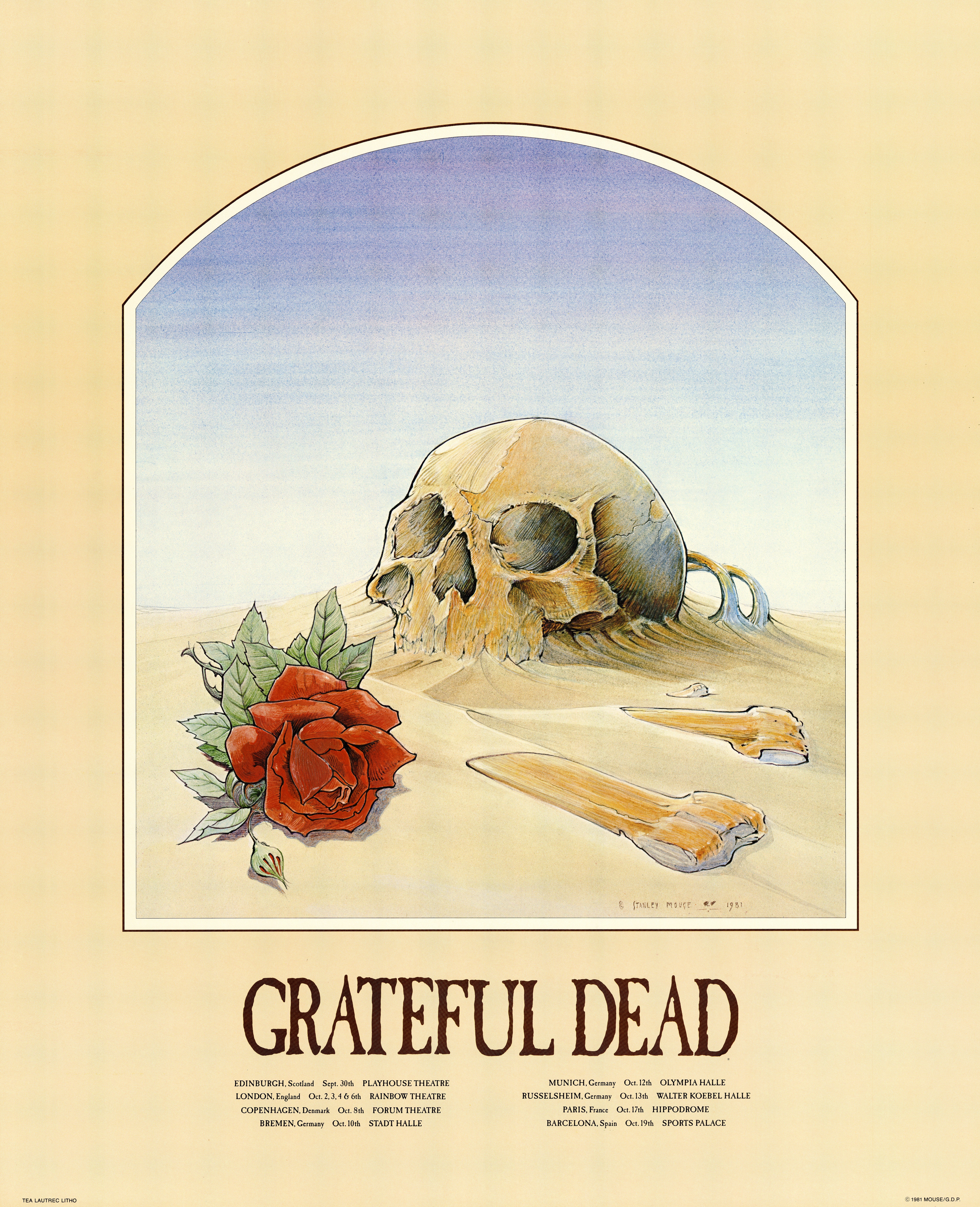 Grateful Dead - Fall European Tour. September 30-October 19, 1981