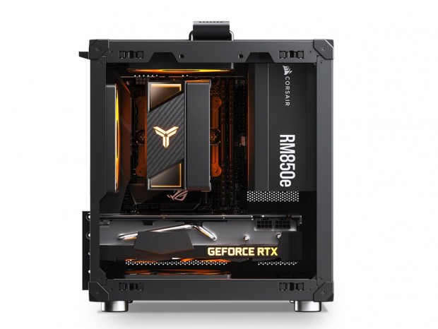 4面メッシュパネルのハンドル付きMini-ITXケース、JONSBO「C6-ITX