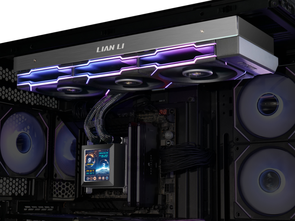 ウォーターチューブの露出を最小限に抑えるサイドマウントデザインAIO