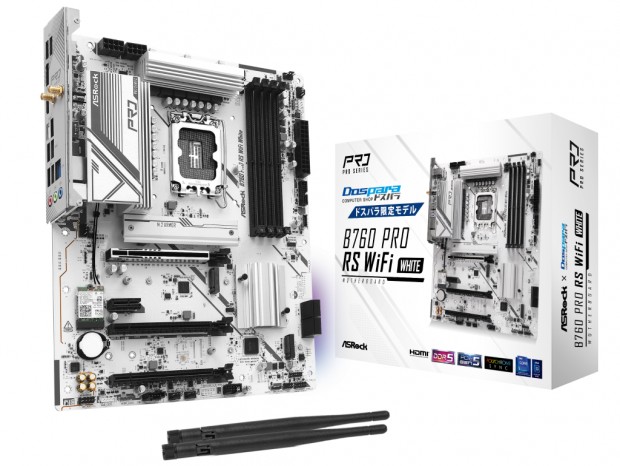 ホワイトカラーのB760マザーボード、ASRock「B760 Pro RS WiFi White