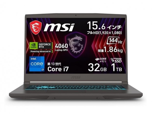 MSI、240Hz WQXGA液晶＆GeForce RTX 4070搭載ゲーミングノート「Sword