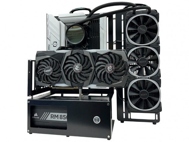 極限肉抜き加工で裏配線マザーボードに対応するオープンフレームケース