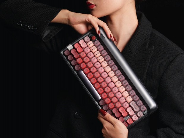 リップスティックをイメージしたガスケットマウント採用キーボード