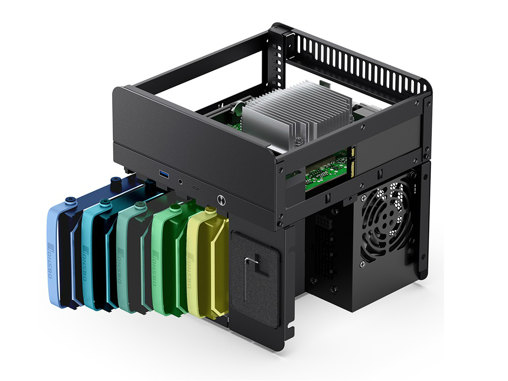 5台の3.5インチHDDを搭載できるNAS向けMini-ITXケース、JONSBO「N2