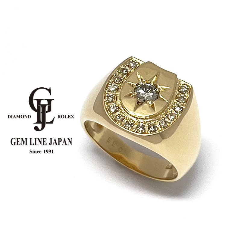 ジェムラインジャパン - 公式サイト - / K18 ダイヤ 0.35ct 馬蹄