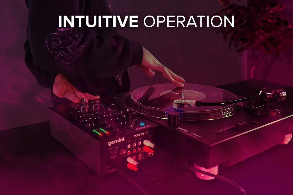 Professional DJ Pod Mixers Audio Equipment 2 Channels Bluetooth Inputs