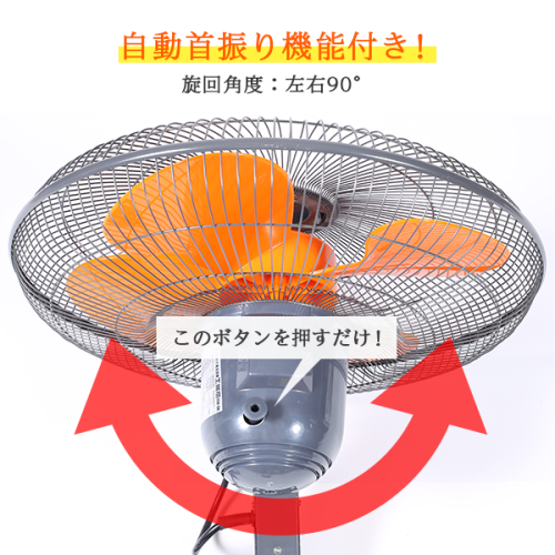 現場市場 工場扇 45cm 壁掛 開放式 OSK-GKの通販｜現場市場