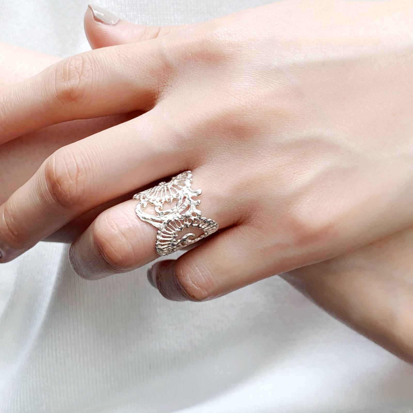 KAORU - 【即日発送可】カリグラフィリング(7号9号)(シルバー