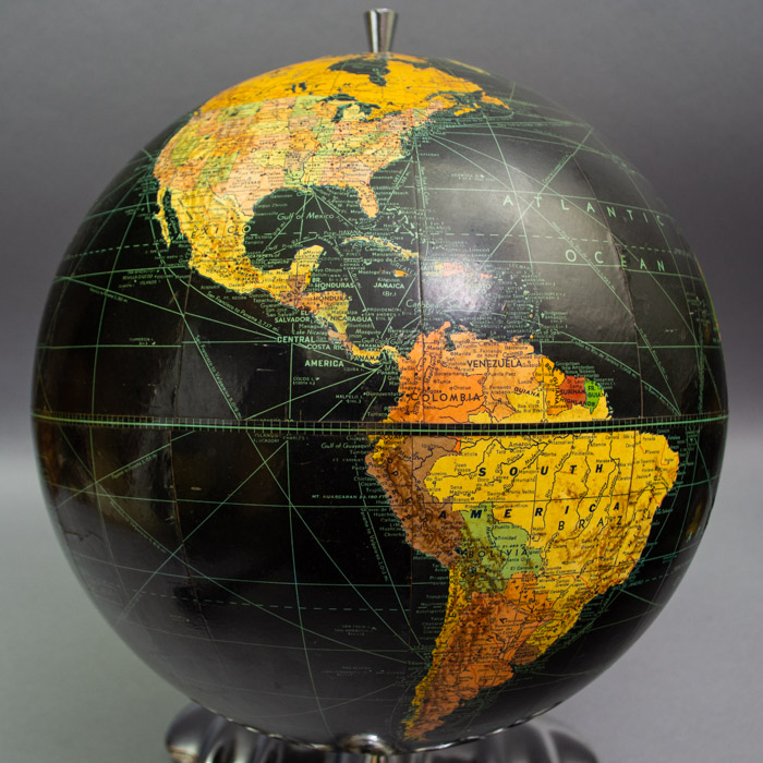 Globe, American, Weber Costello, Terrestrial World, 12-Inch Table
