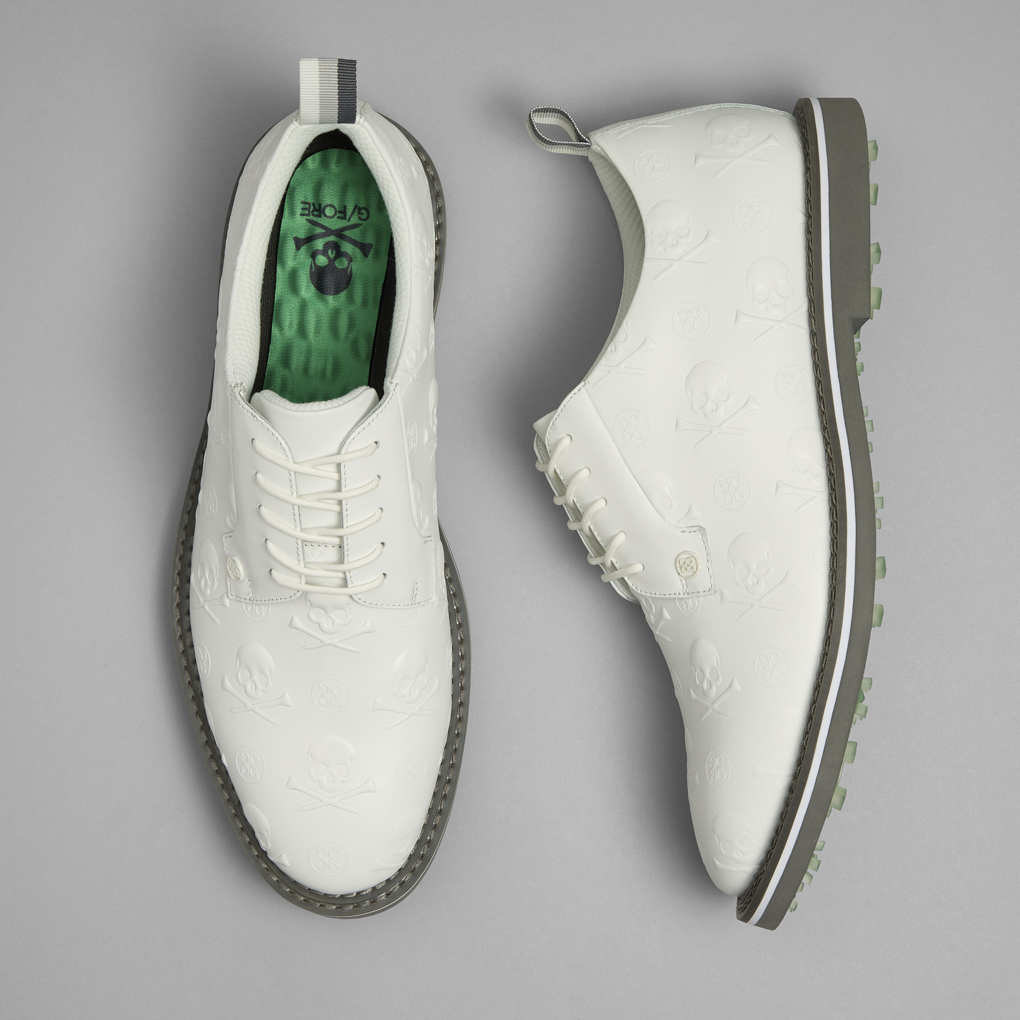 MEN'S GALLIVANTER EMBOSSED SKULL & TEES LEATHER GOLF SHOE | MEN'S
