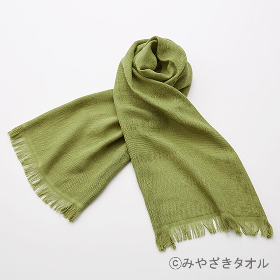 GAIAネットいまばりマフラー70 シーズン モスグリーン40 / 34×160cm