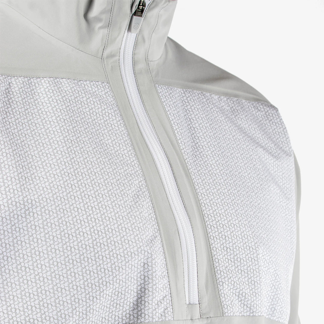 Ashford Waterproof golf jacket Cool Grey/White – Galvin Green
