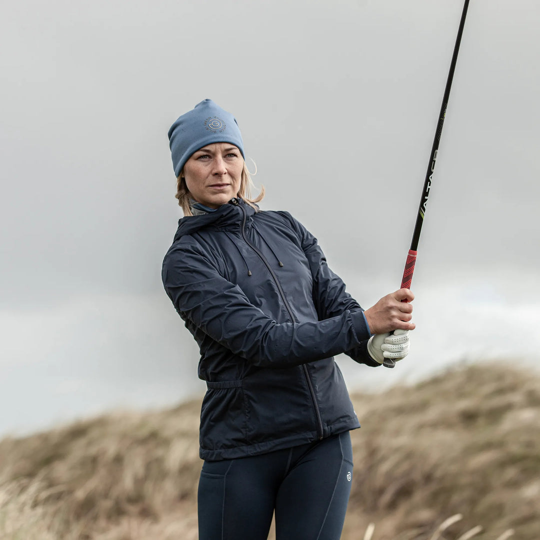 Lilly Windproof and water repellent golf jacket Navy – Galvin Green