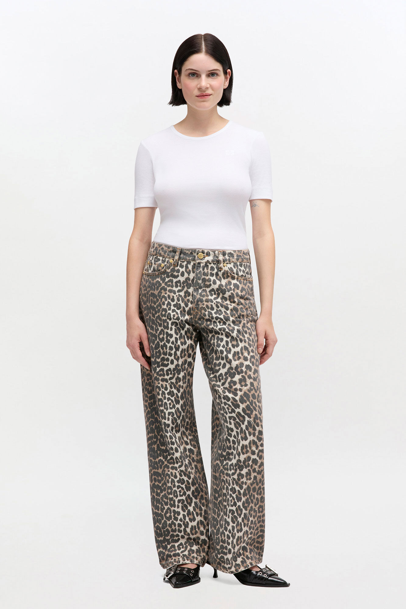 Leopard Leopard Izey Jeans | GANNI US