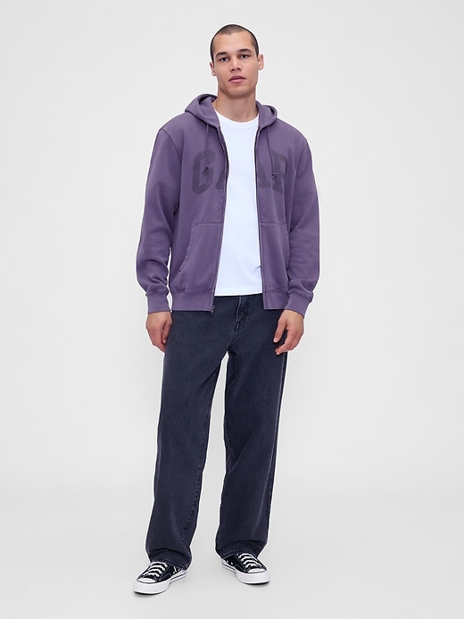 Adult VintageSoft Arch Logo Zip Hoodie | Gap