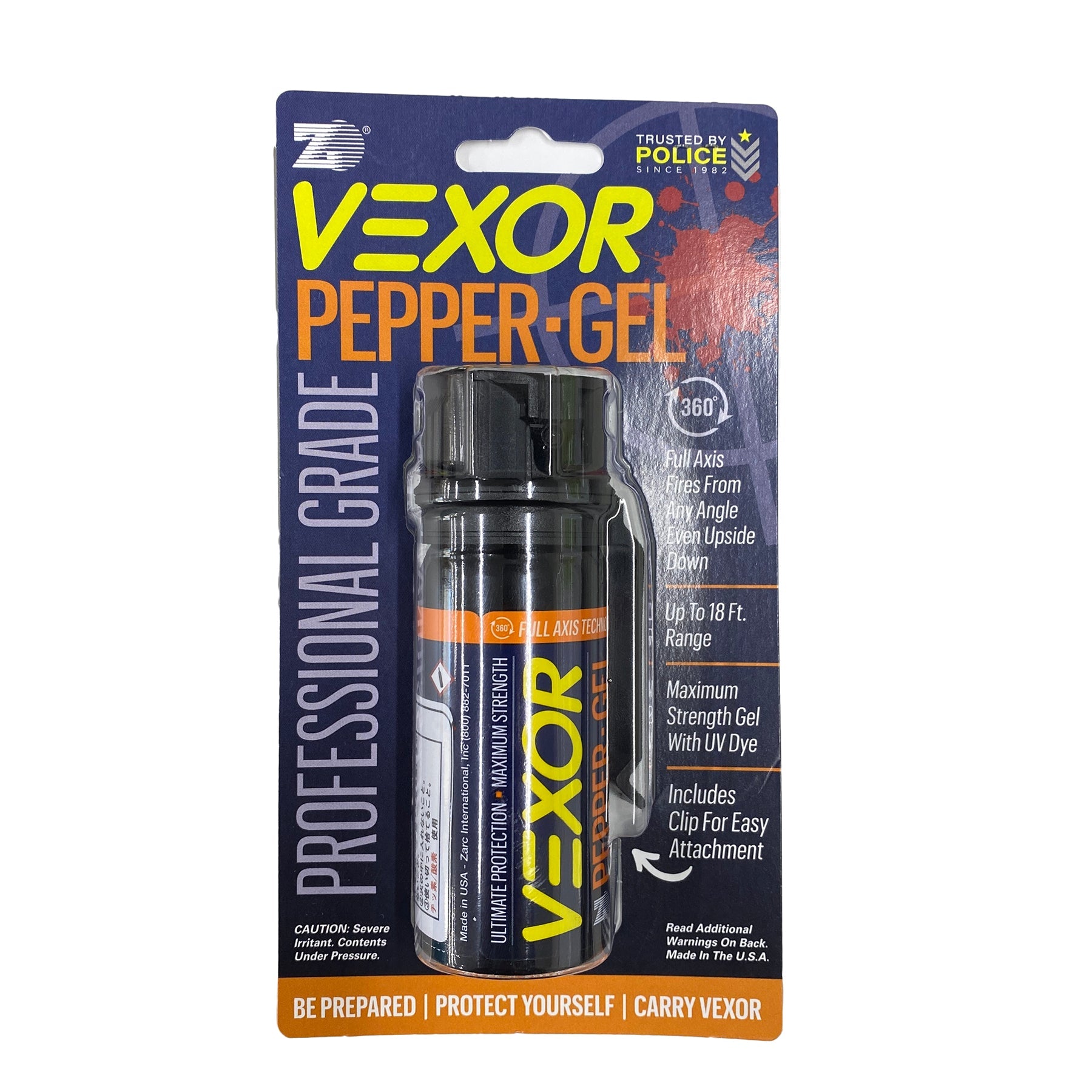 防犯スプレー VEXOR フルアクシス ジェル ベルトグリップ付