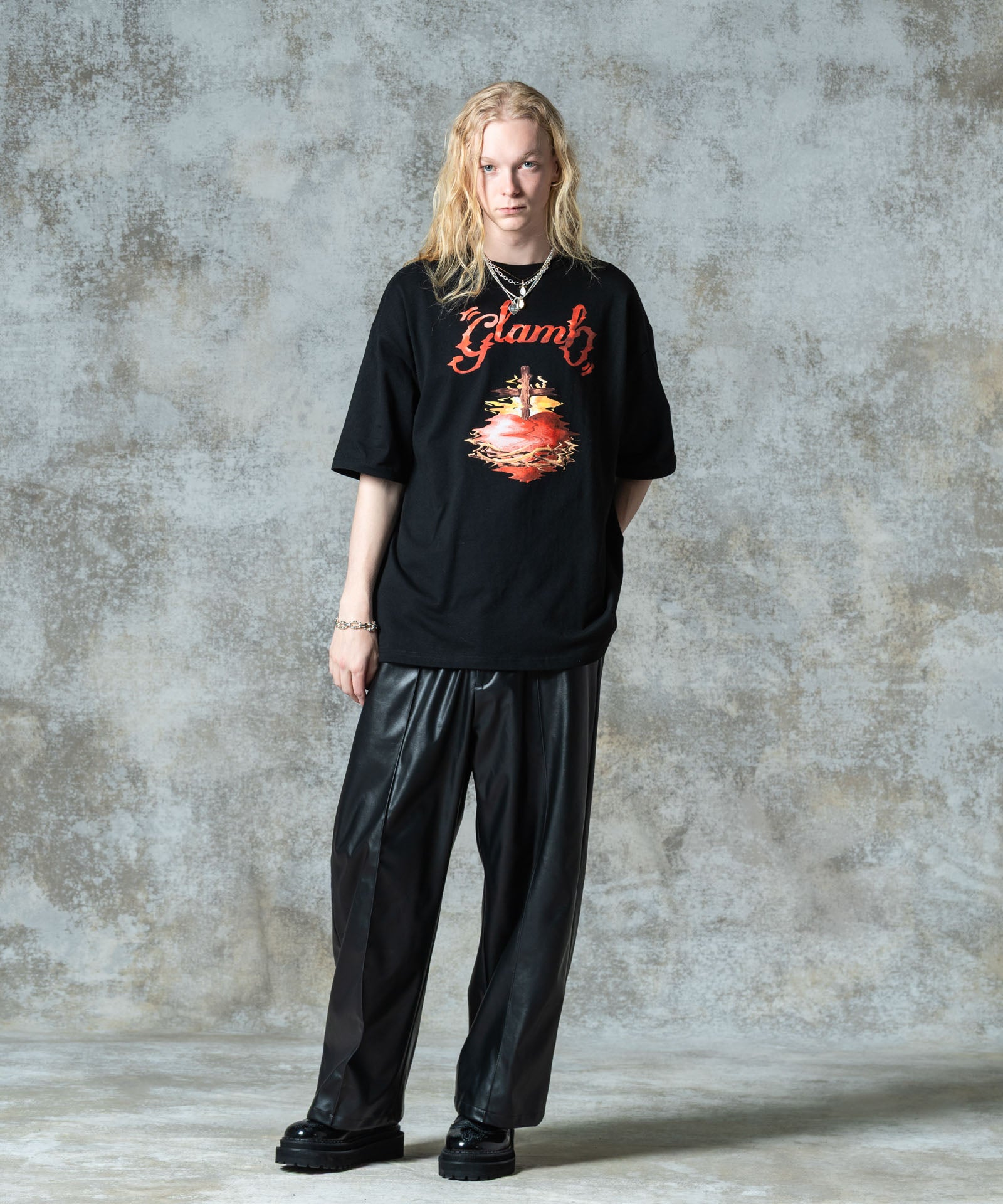 GB0325/CS07 : Crunch Cross Heart T-shirt / クランチクロスハートT